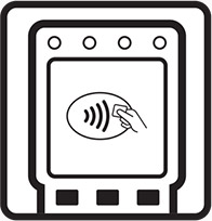 Look for the contactless symbol 