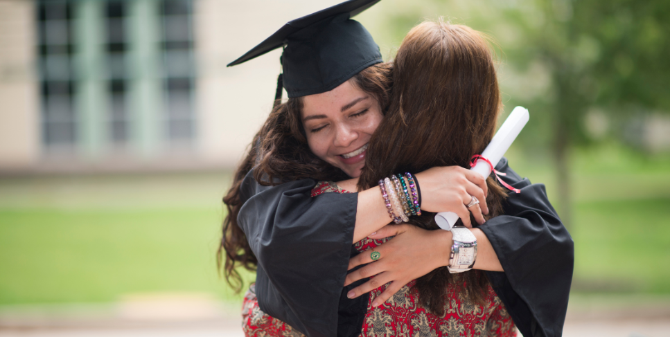 College Planning Family celebrating graduation